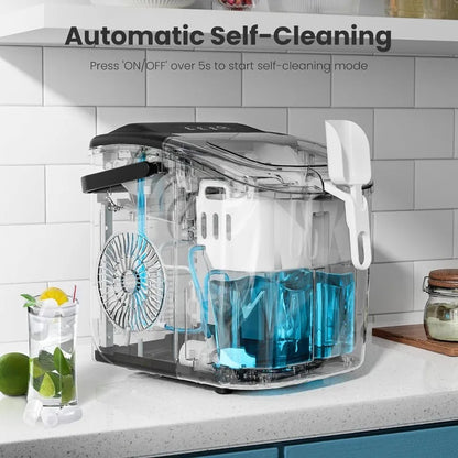 Portable Self Cleaning Ice Maker